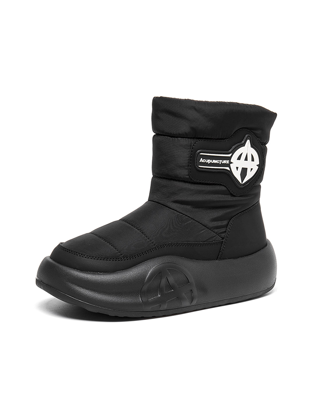 White Padded Mid-Calf Snow Boots - View 25
