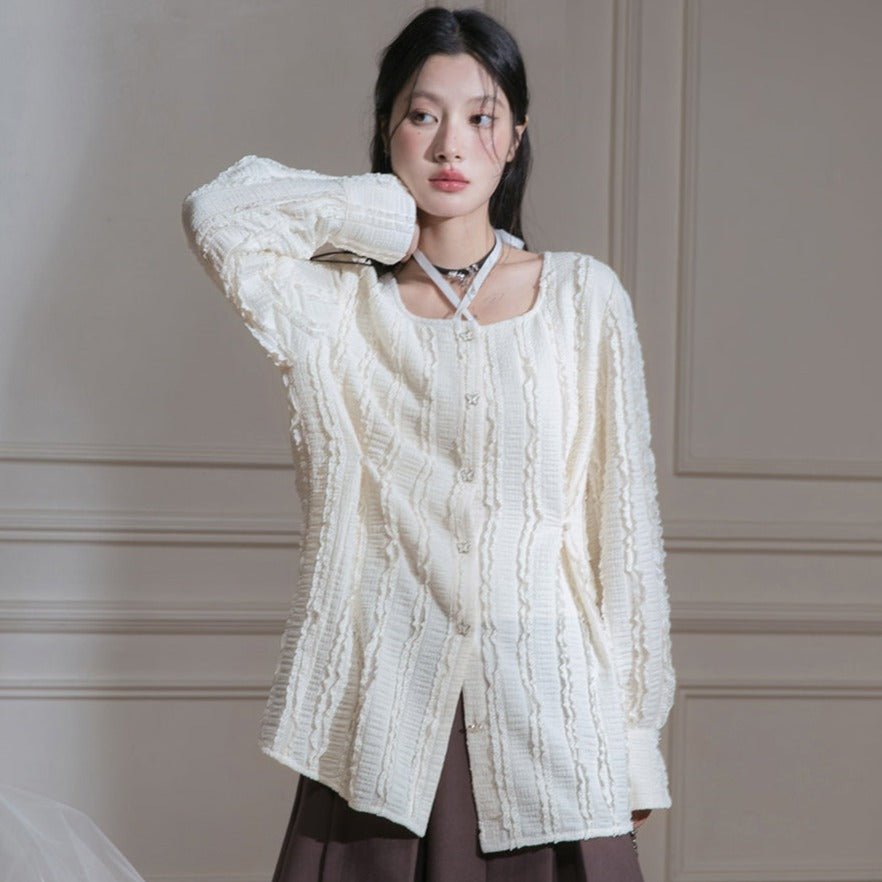 Ethereal Fringe Cardigan Shirt