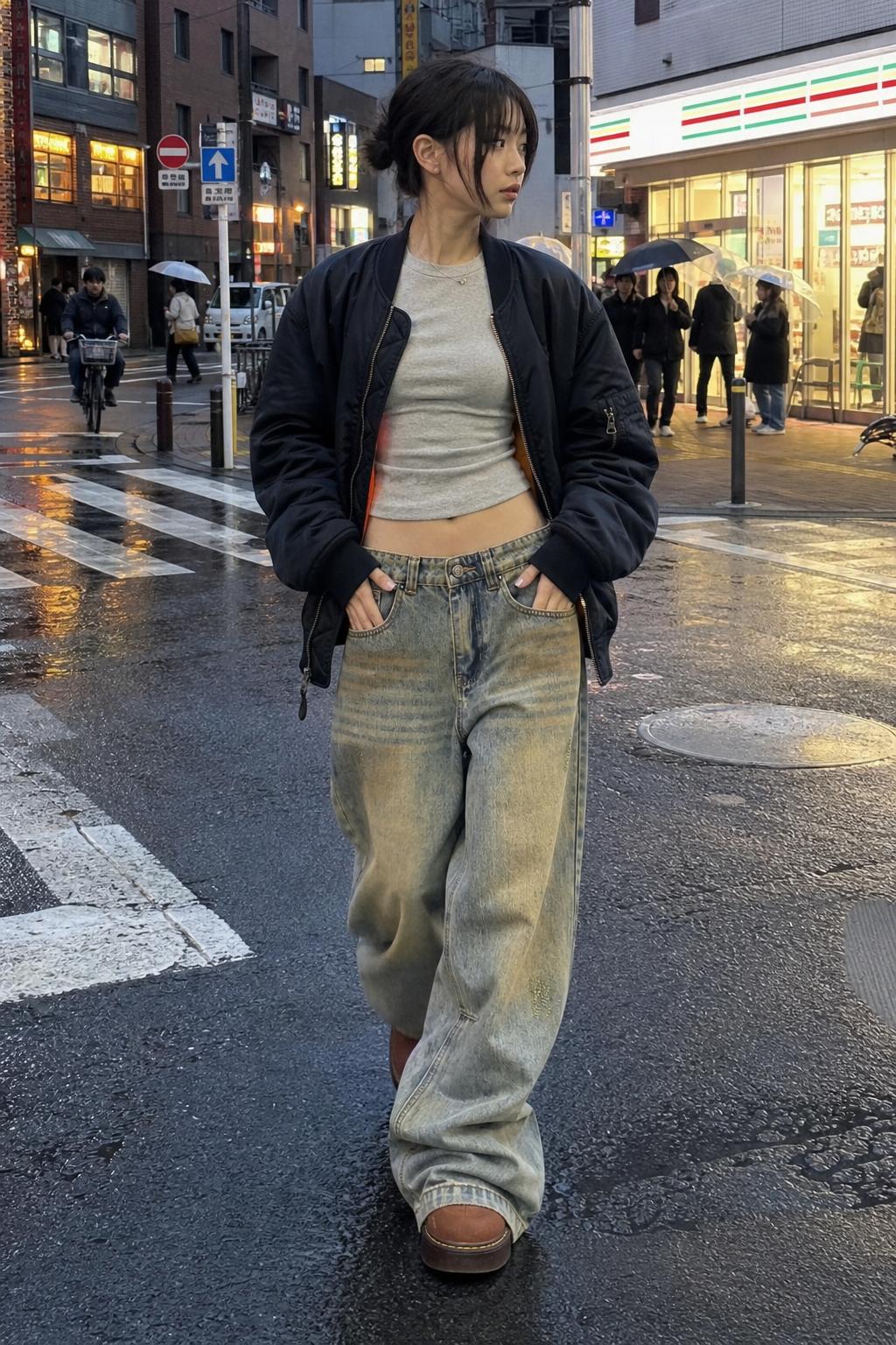 Wide-Leg Distressed Vintage Wash Jeans UGC showcase 5