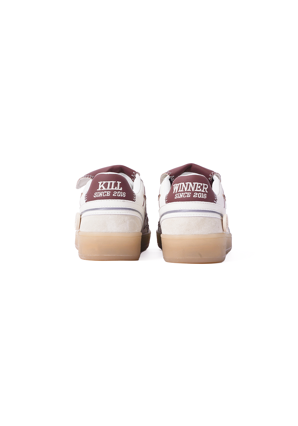 Wine Red Strap Retro Trainer Sneakers - View 8
