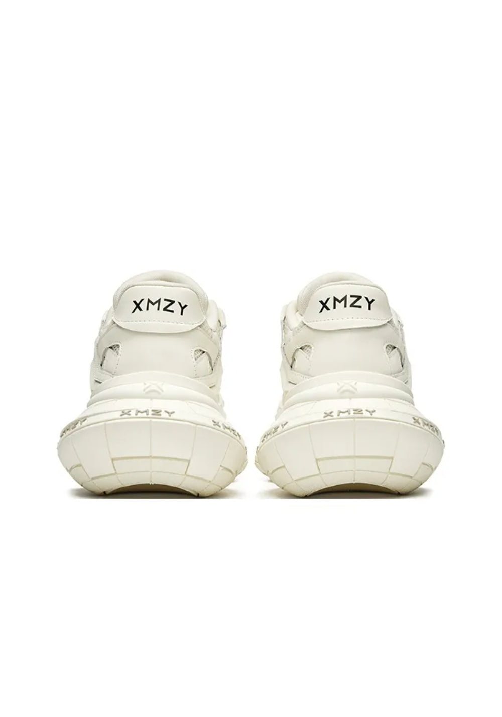 White Sculpted-Sole Chunky Sneakers - View 7