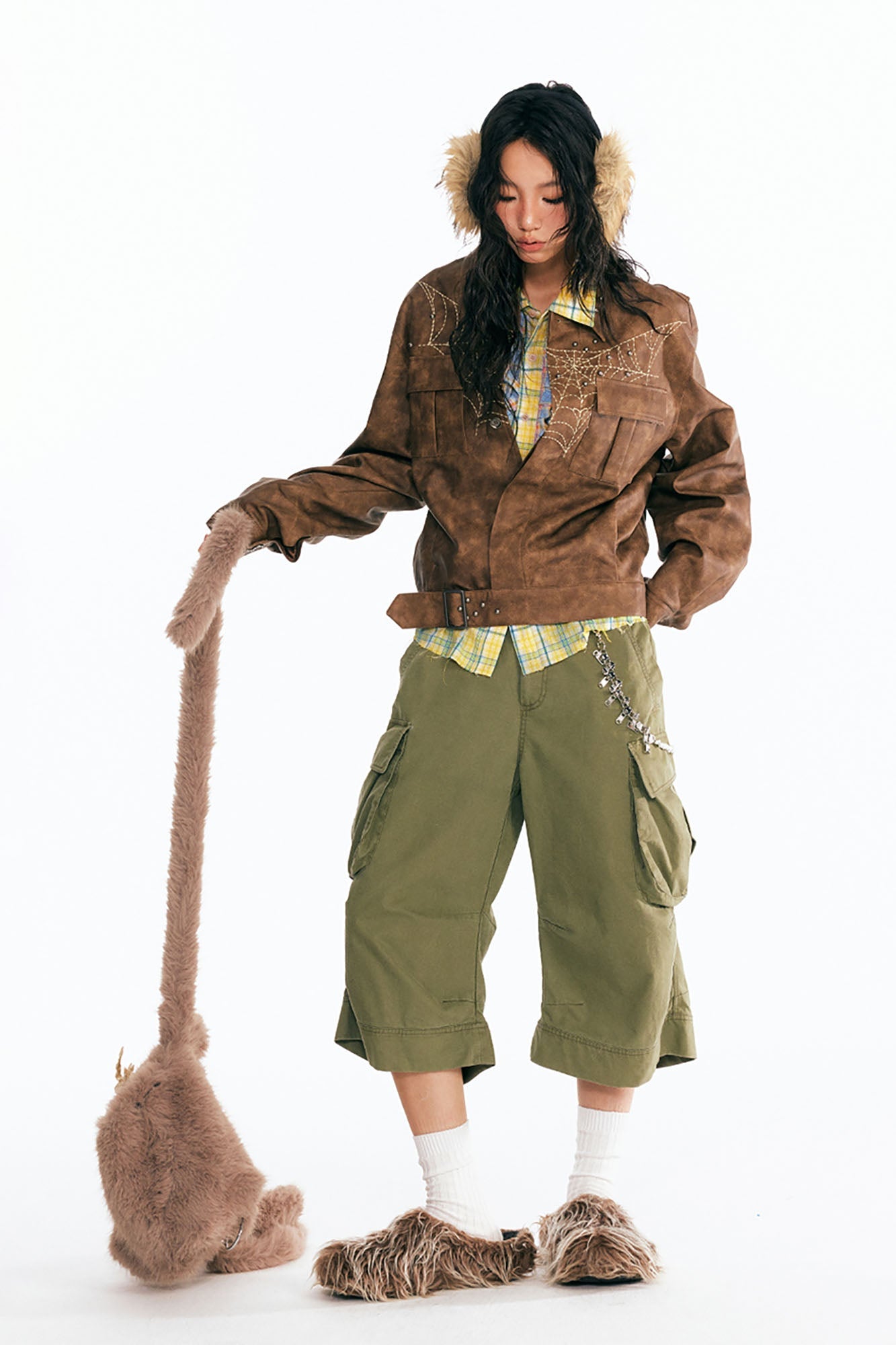 Dreamcatcher Patch Faux Leather Jacket