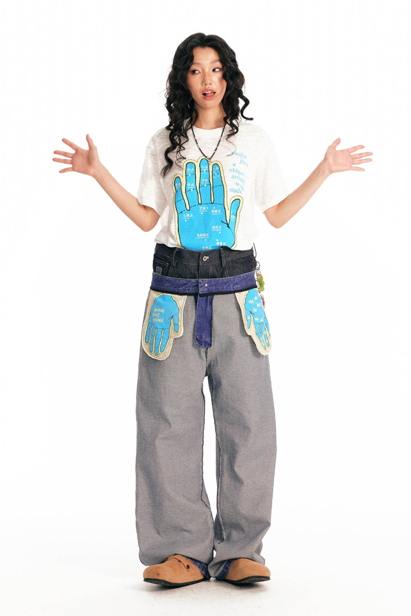 Acupuncture Hand Map Graphic T-Shirt