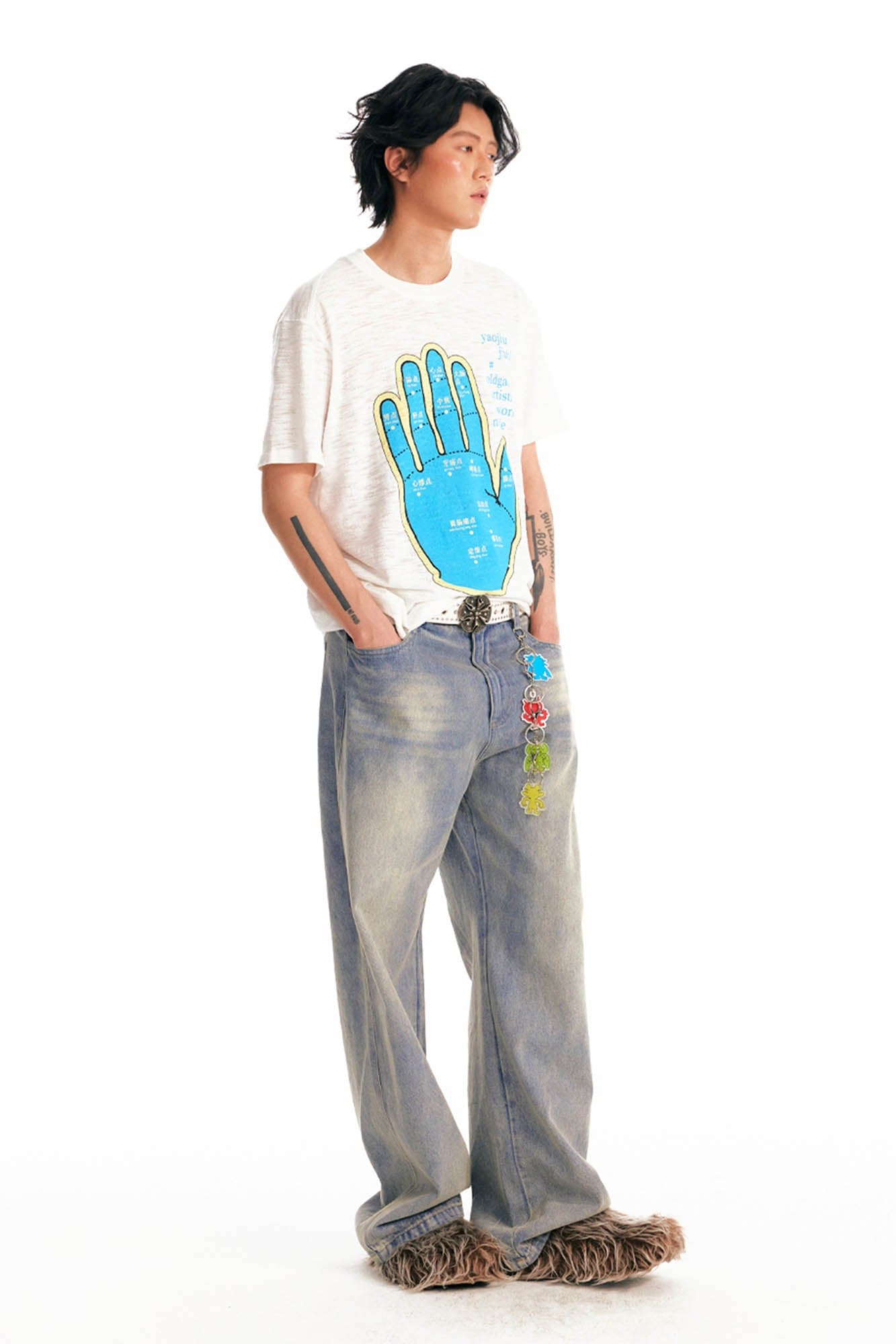 Acupuncture Hand Map Graphic T-Shirt