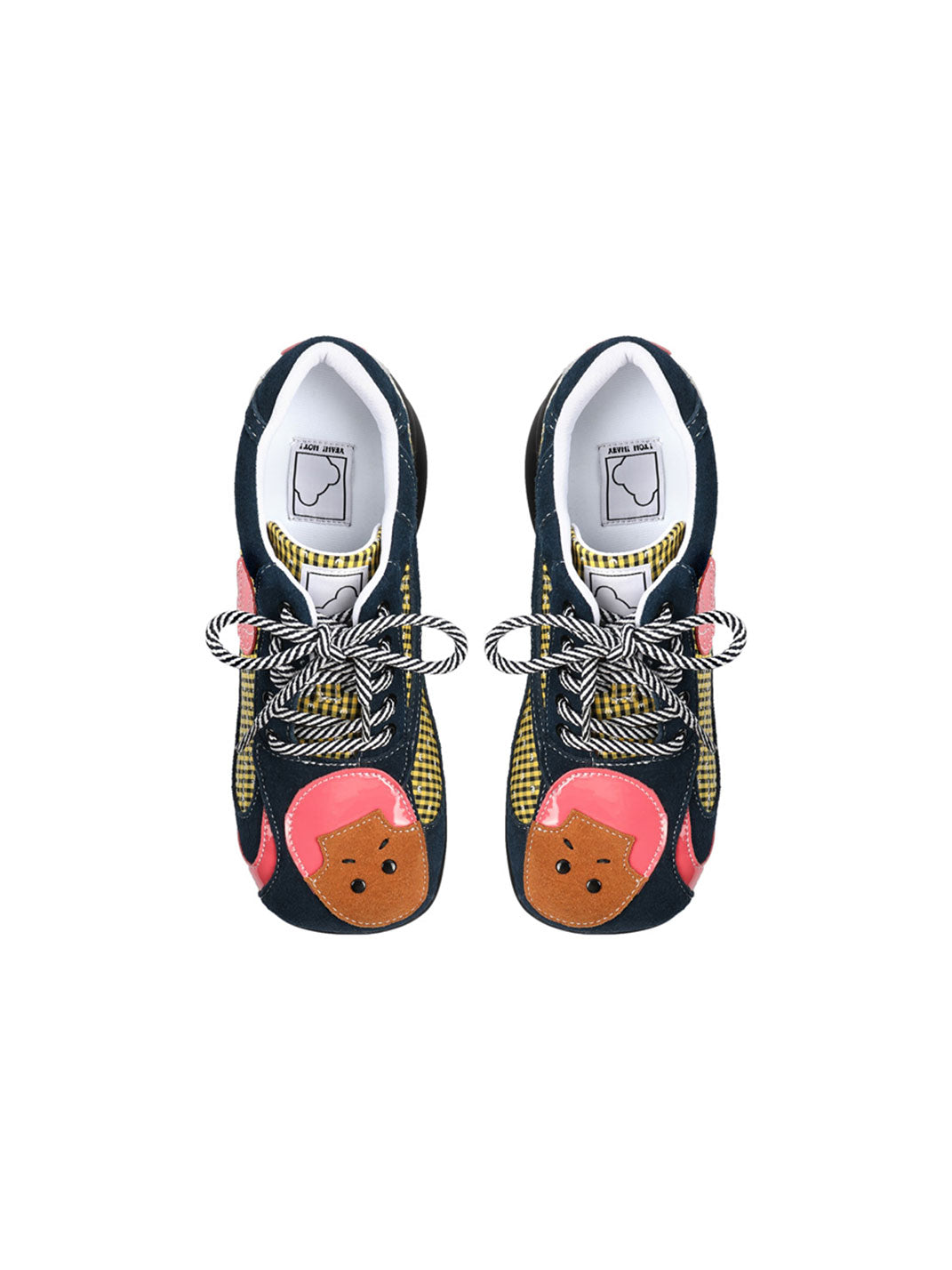 Playful Patchwork Sculpted-Sole Sneakers - View 3