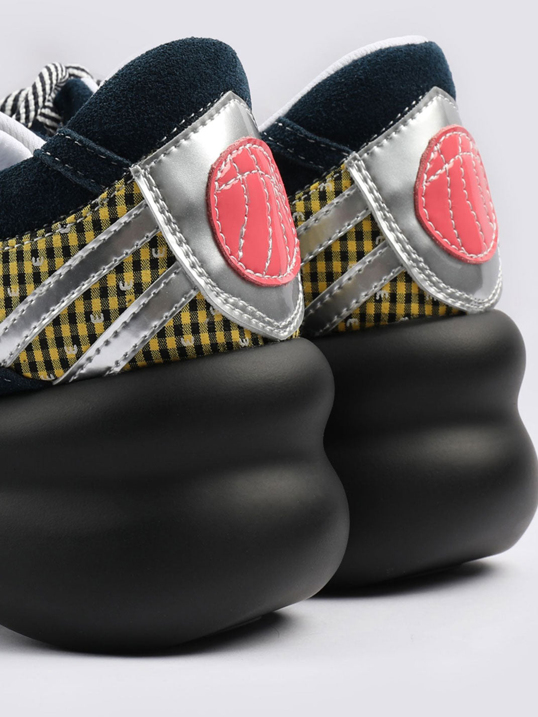 Playful Patchwork Sculpted-Sole Sneakers - View 4