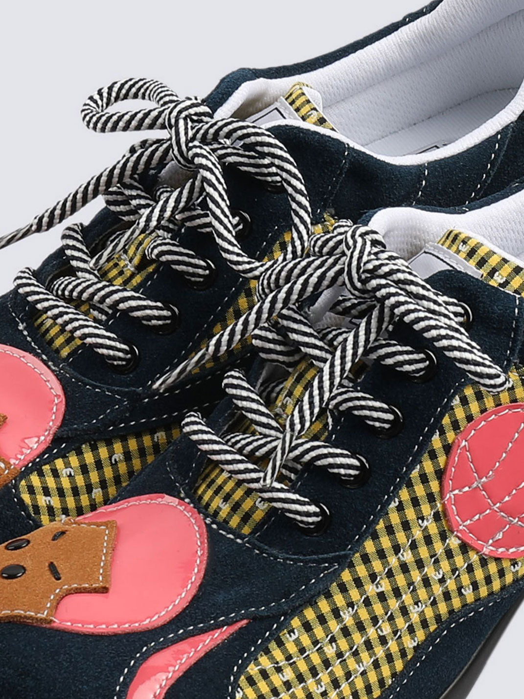 Playful Patchwork Sculpted-Sole Sneakers - View 9