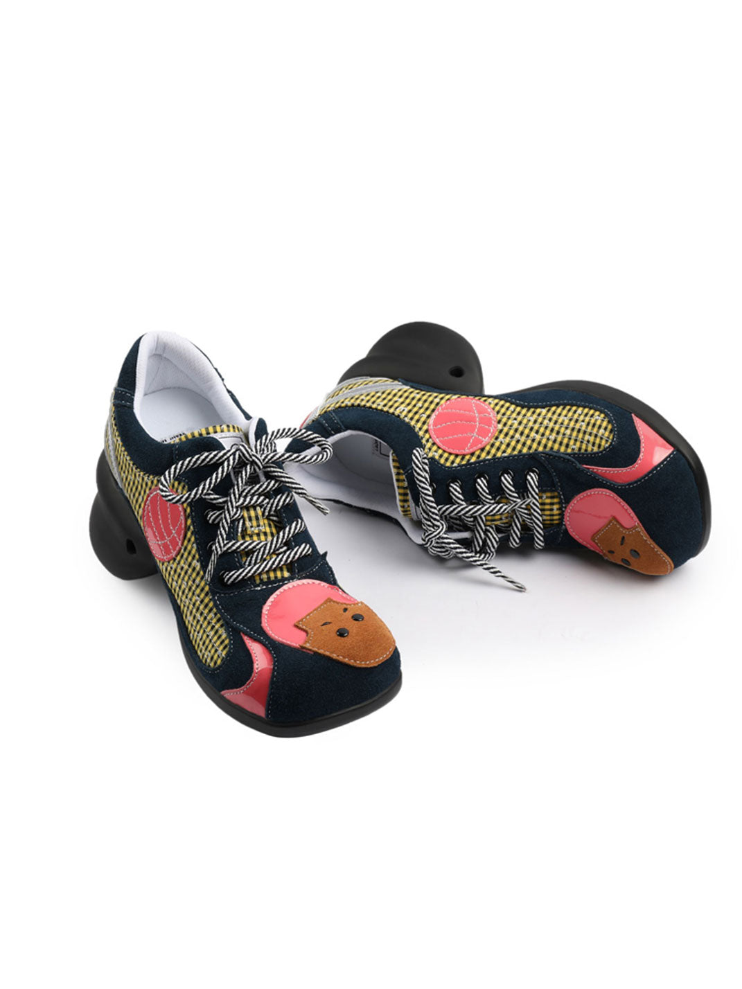 Playful Patchwork Sculpted-Sole Sneakers - View 11