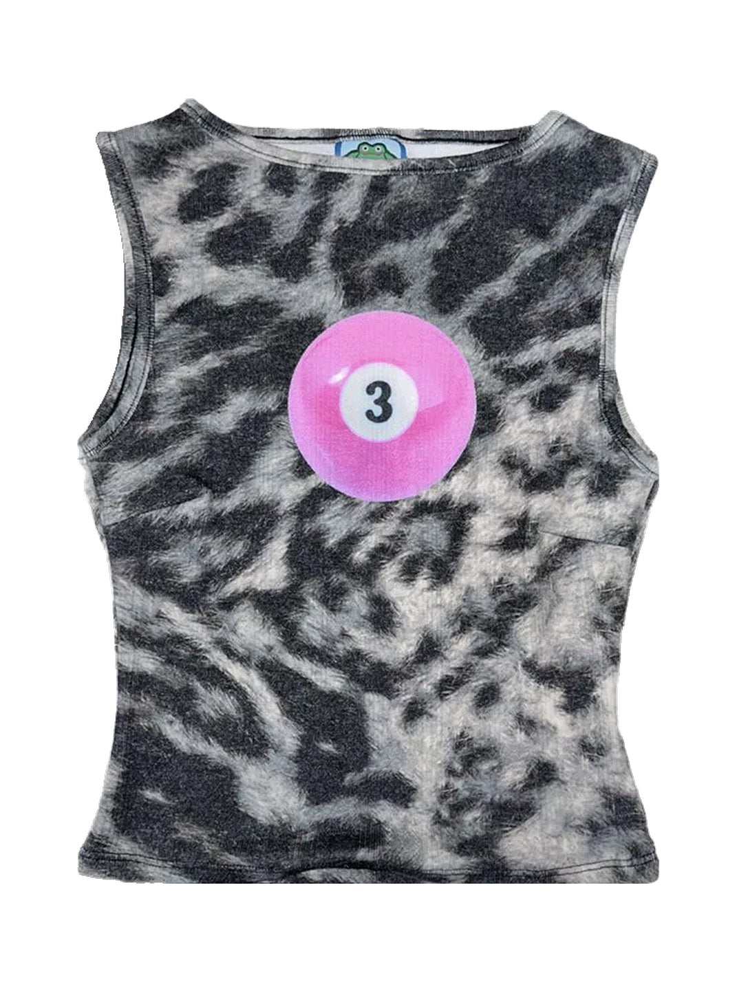 Mixed-Print Fitted Knit Tank Top - View 5