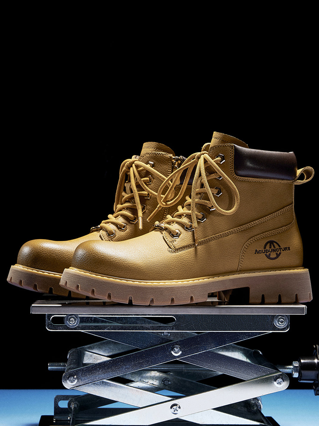 Zip-Front Lug-Sole Ankle Boots - View 4