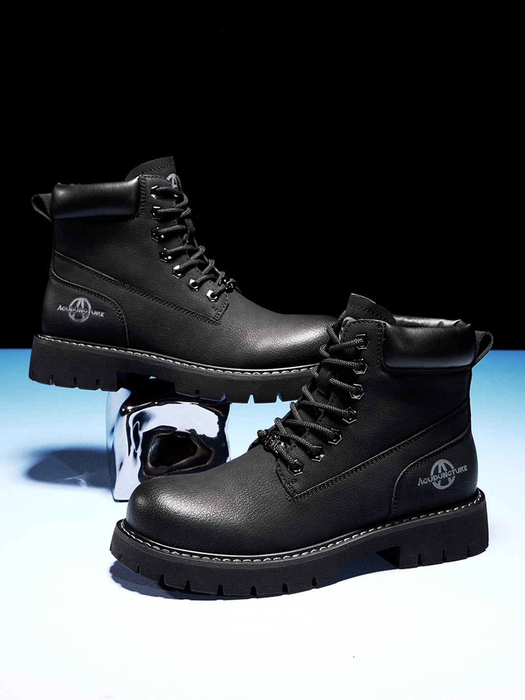 Zip-Front Lug-Sole Ankle Boots - View 21