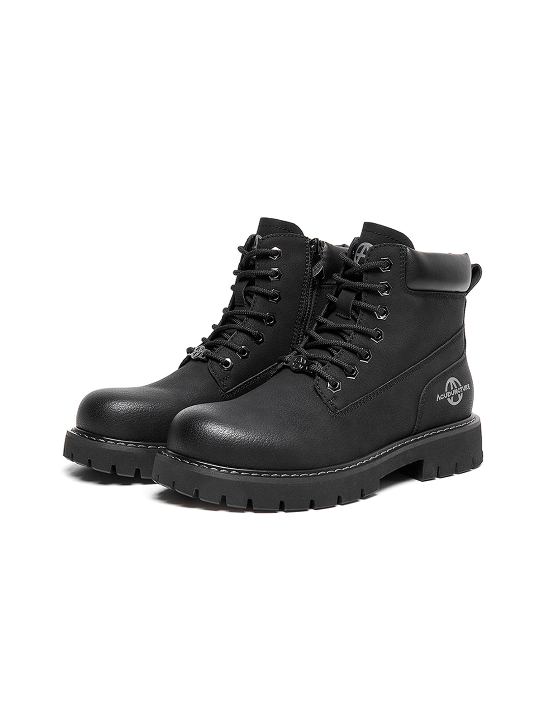 Zip-Front Lug-Sole Ankle Boots - View 27