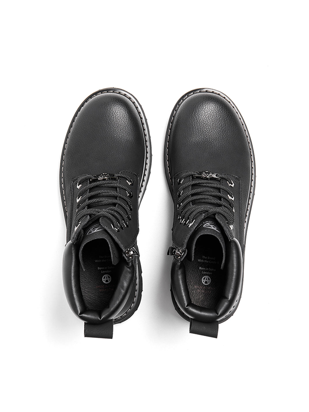 Zip-Front Lug-Sole Ankle Boots - View 28