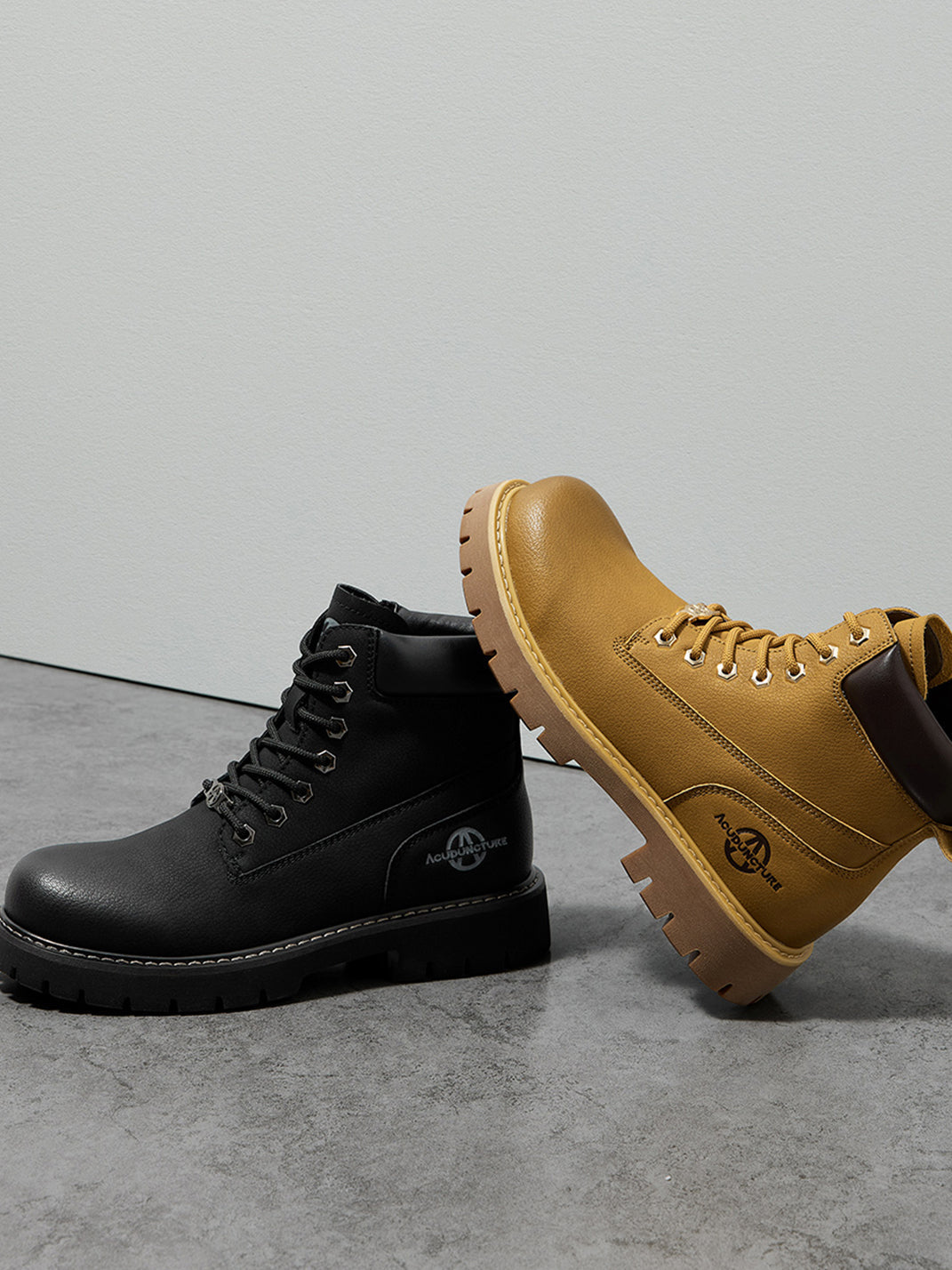 Zip-Front Lug-Sole Ankle Boots - View 37