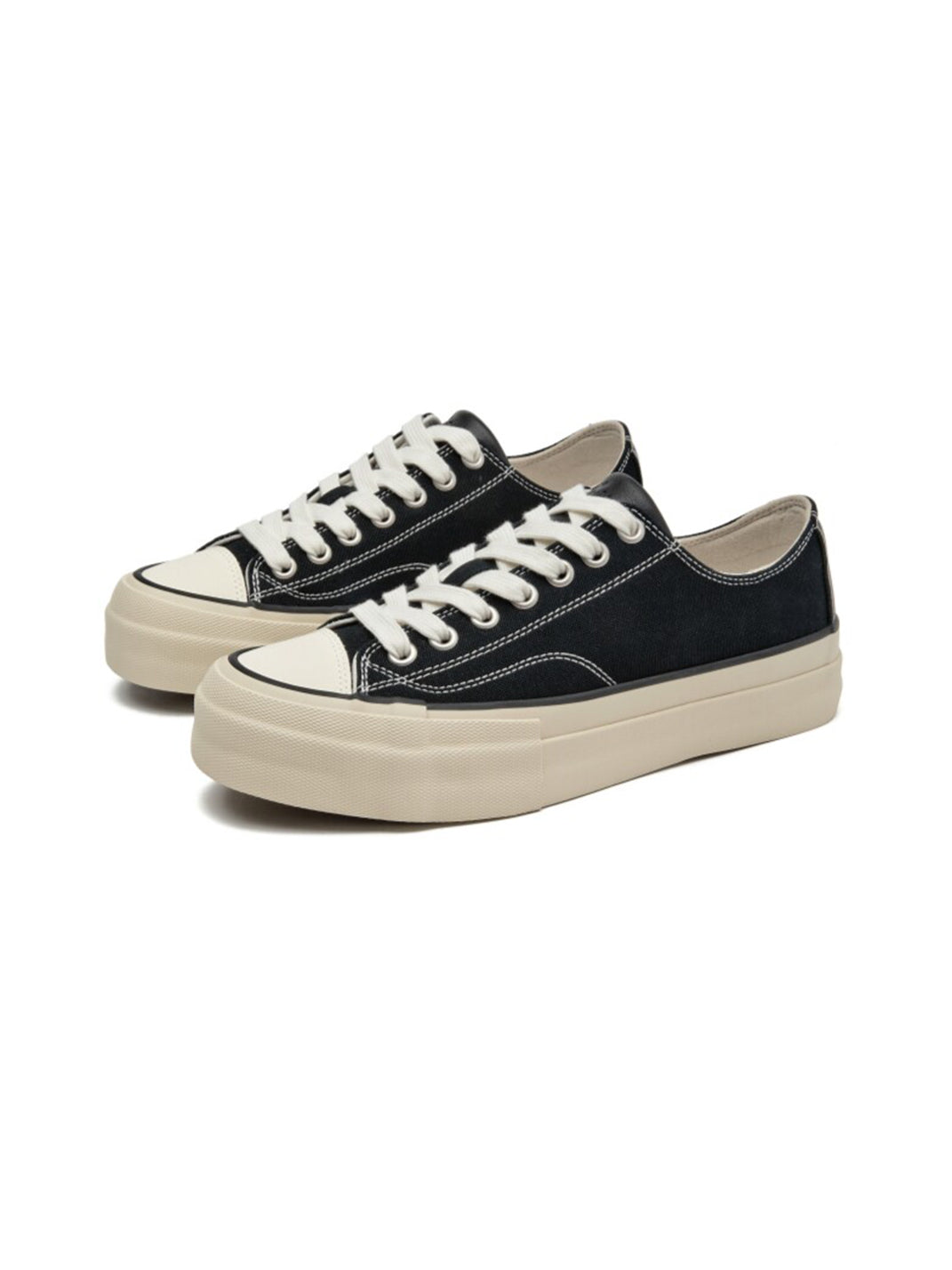 Cork-Midsole Platform Canvas Sneakers - View 6