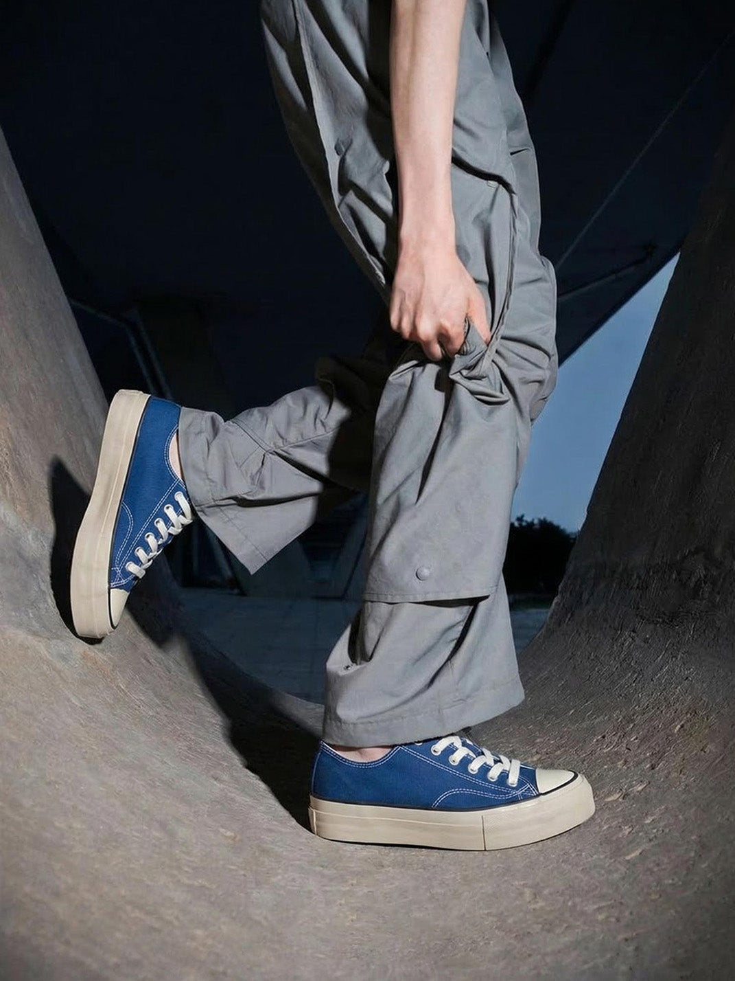 Cork-Midsole Platform Canvas Sneakers - View 28