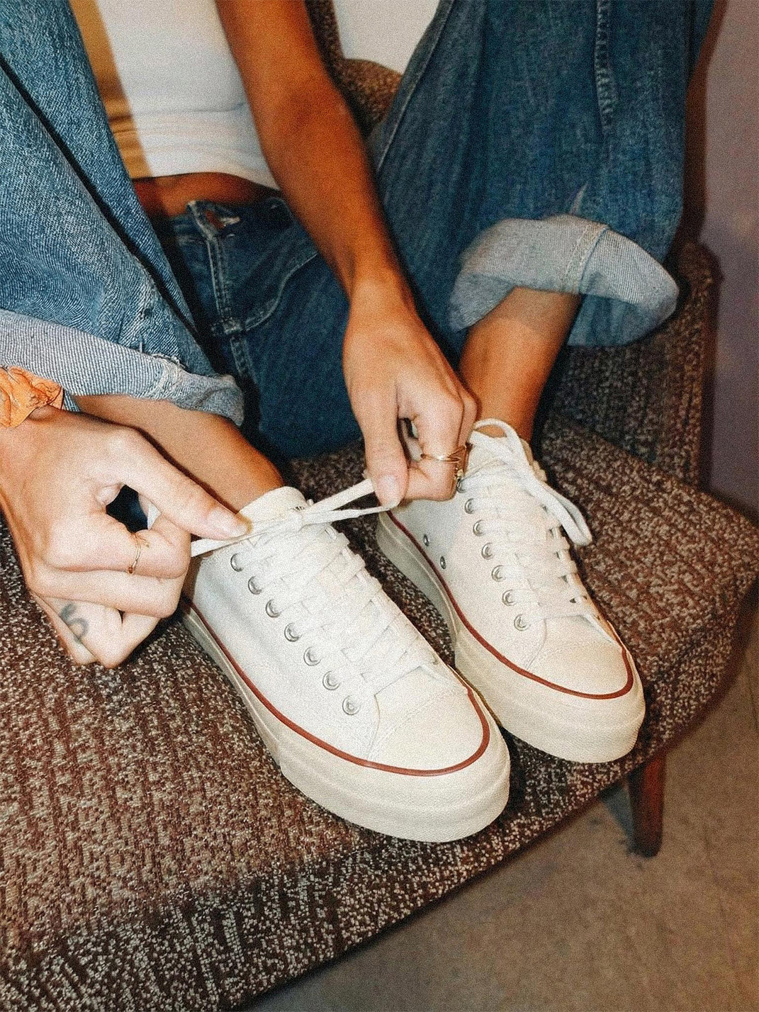 Cork-Midsole Platform Canvas Sneakers - View 31