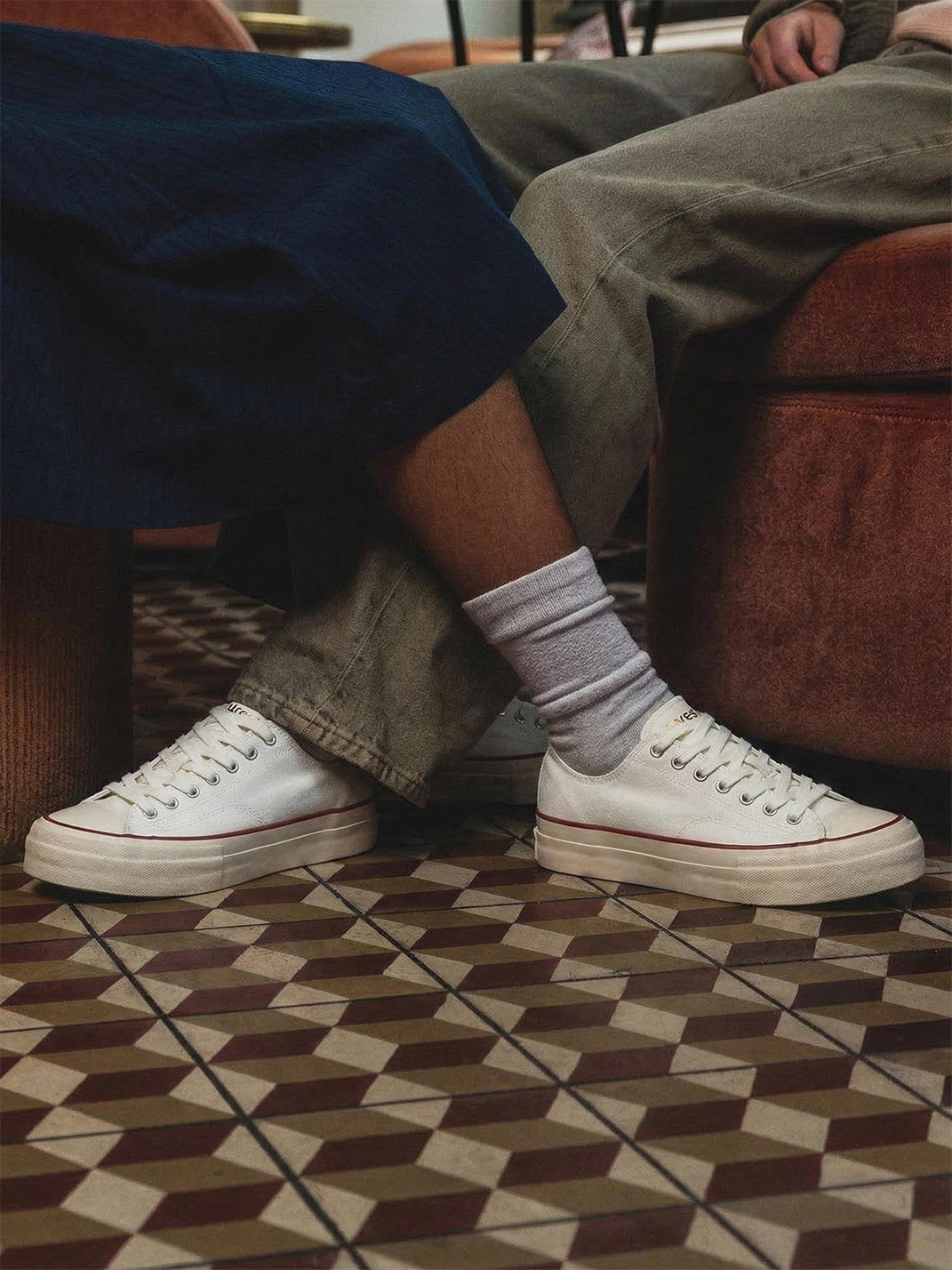 Cork-Midsole Platform Canvas Sneakers - View 32