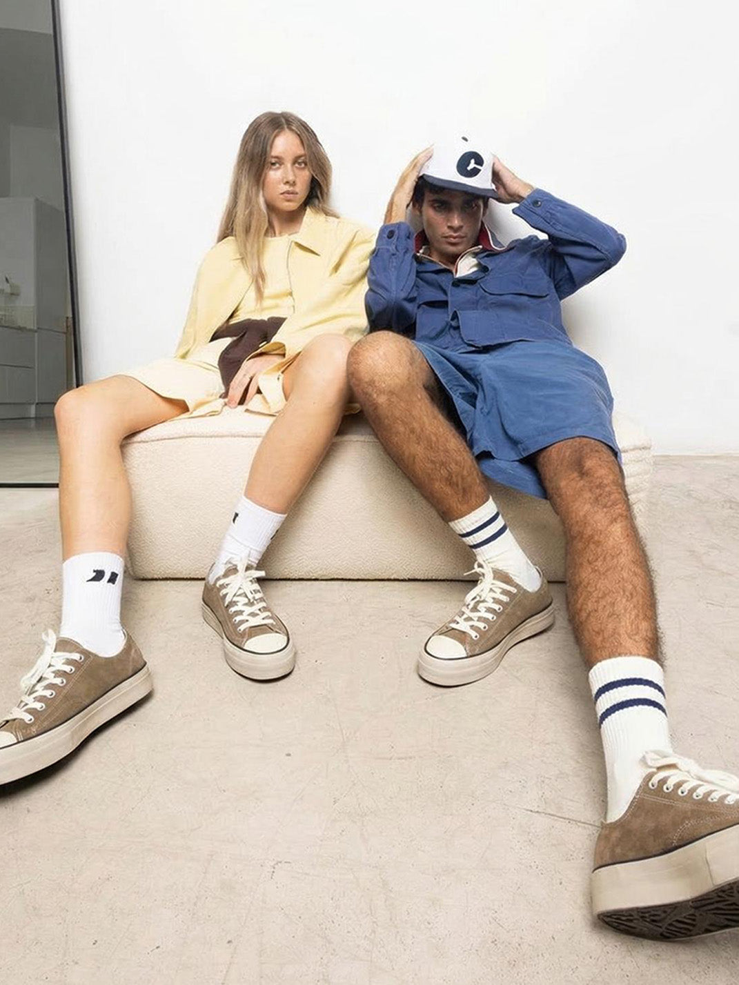 Cork-Midsole Platform Canvas Sneakers - View 44