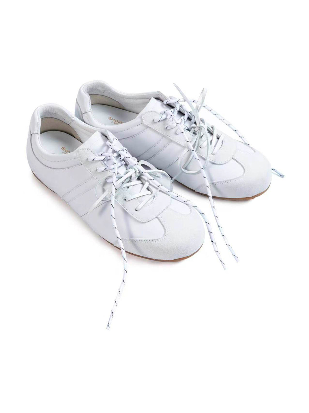 Gloss-Finish Suede Low-Profile Trainers - View 4