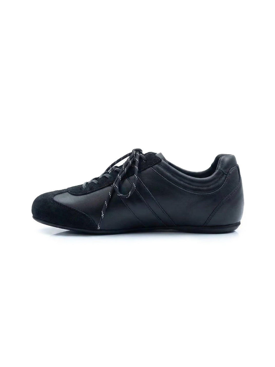 Gloss-Finish Suede Low-Profile Trainers - View 5