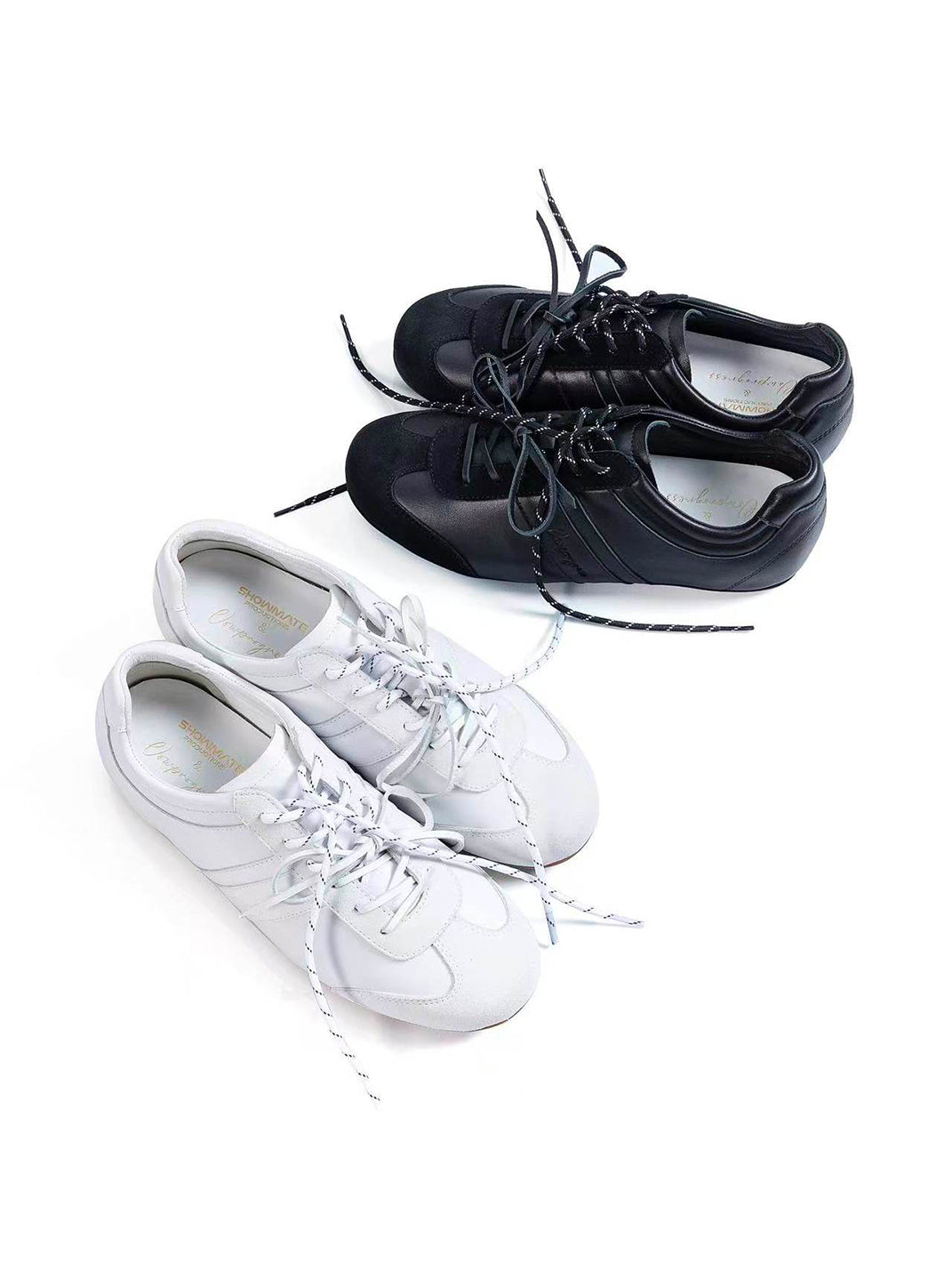 Gloss-Finish Suede Low-Profile Trainers - View 9