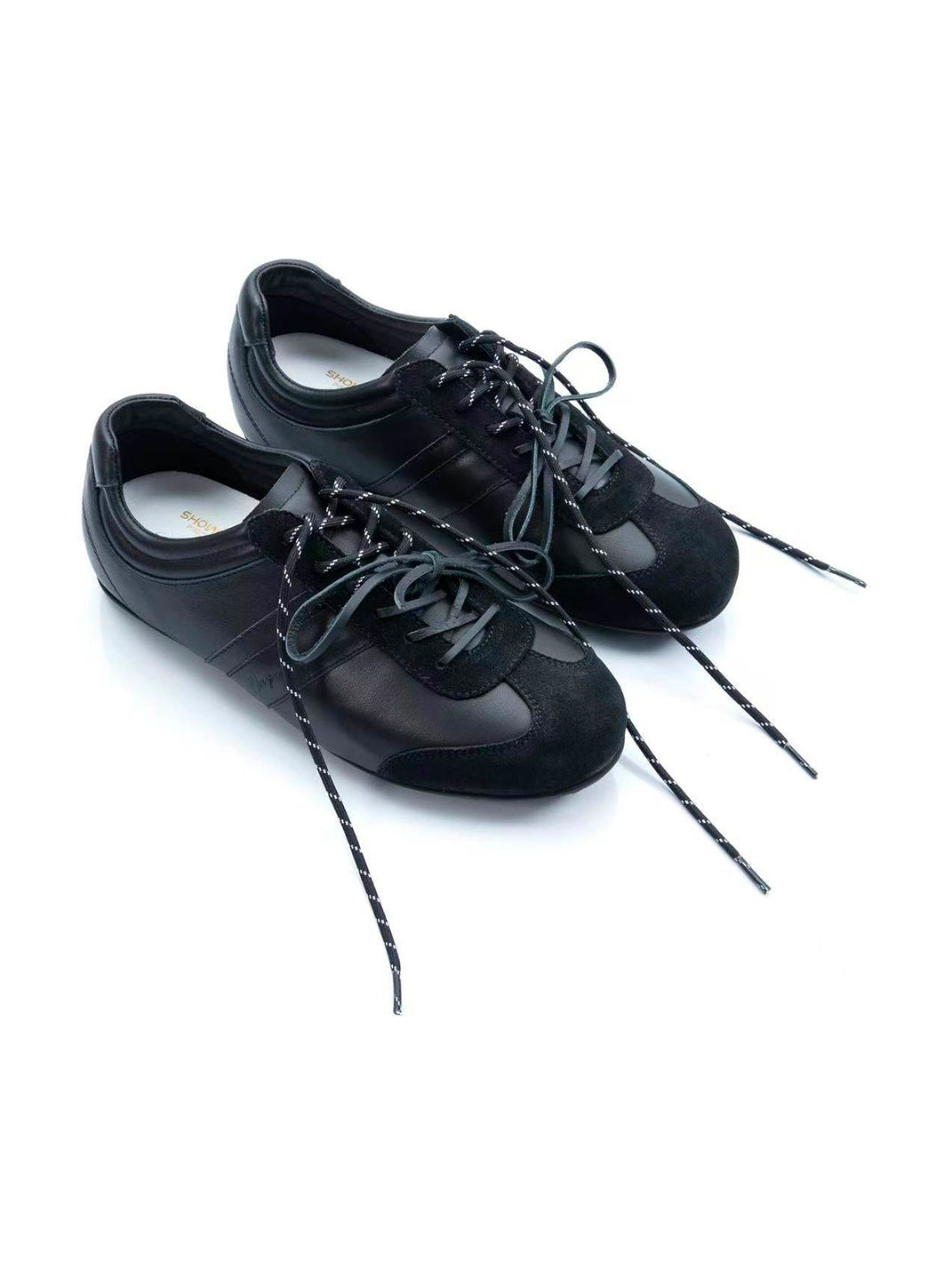 Gloss-Finish Suede Low-Profile Trainers - View 10