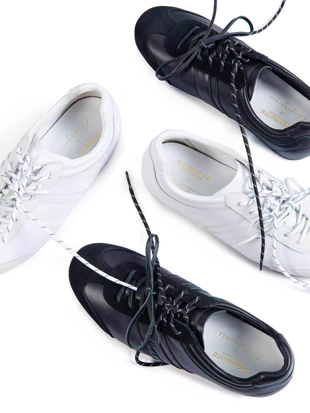 Gloss-Finish Suede Low-Profile Trainers - View 12