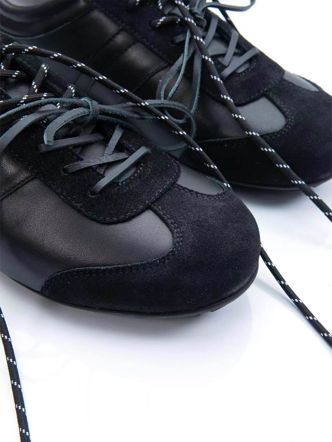 Gloss-Finish Suede Low-Profile Trainers - View 14