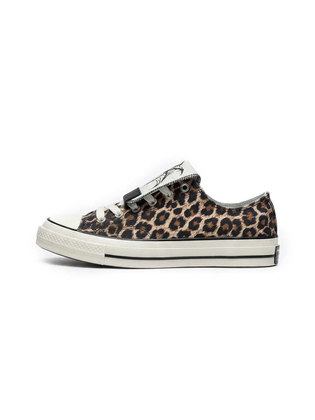 Spider-Tongue Animal-Print High-Low Sneakers