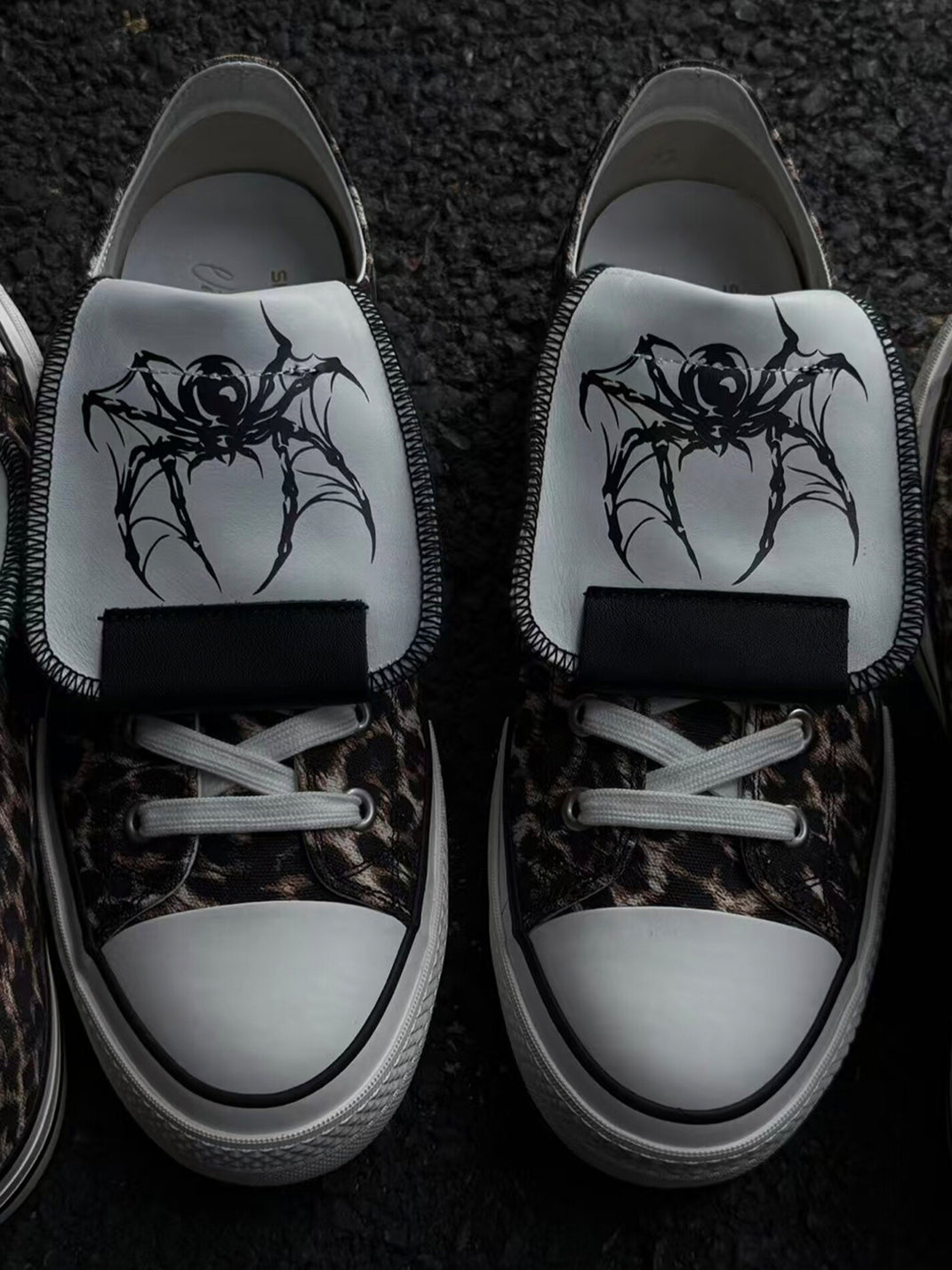 Spider-Tongue Animal-Print High-Low Sneakers - View 10
