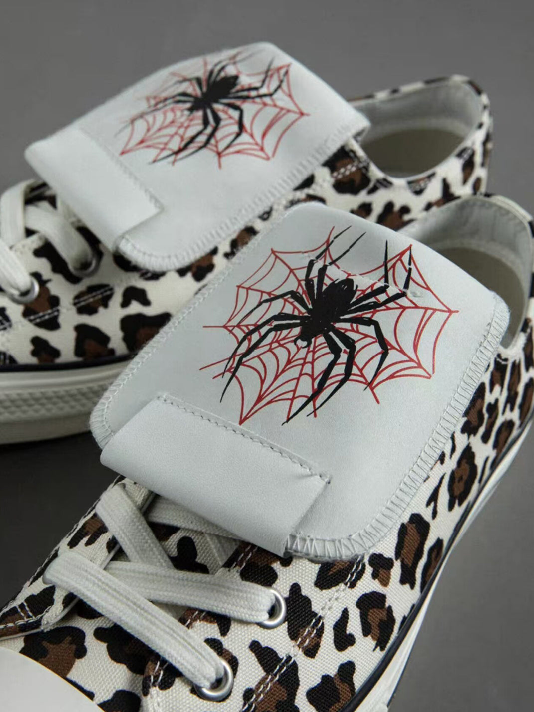 Spider-Tongue Animal-Print High-Low Sneakers - View 13