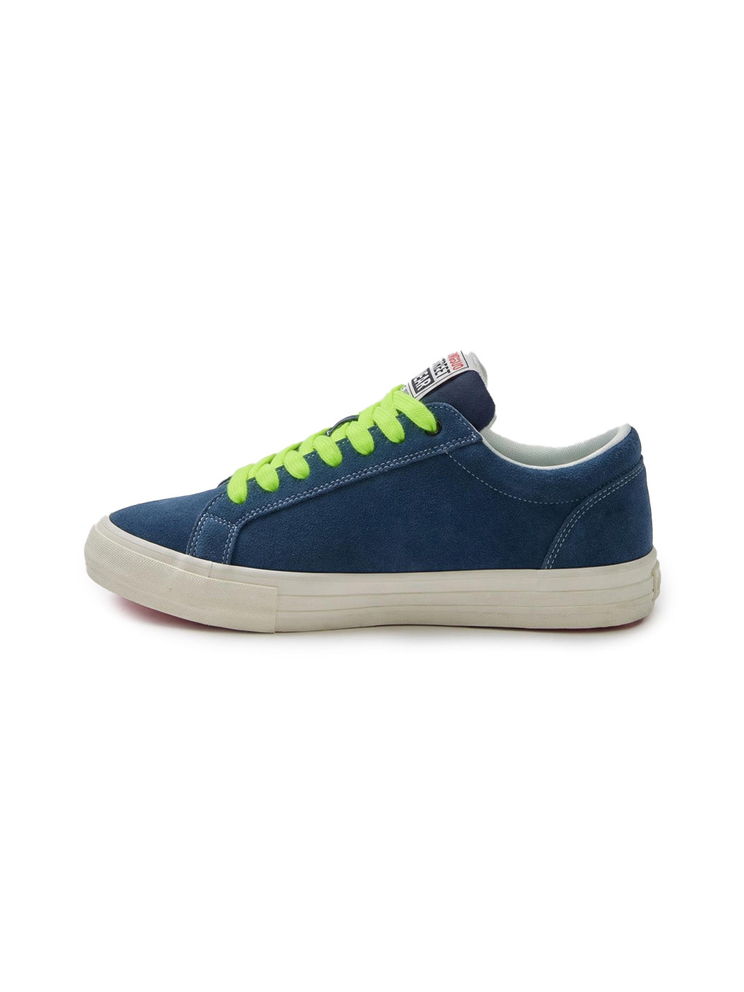 Neon-Lace Suede Platform Canvas Sneakers - View 11