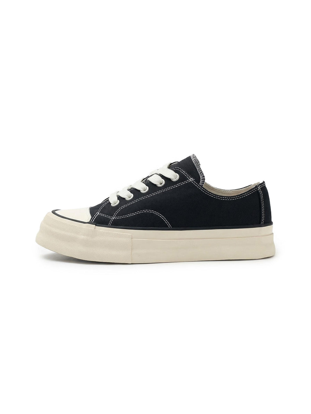 Vulcanized Canvas Platform Low-Top Sneakers