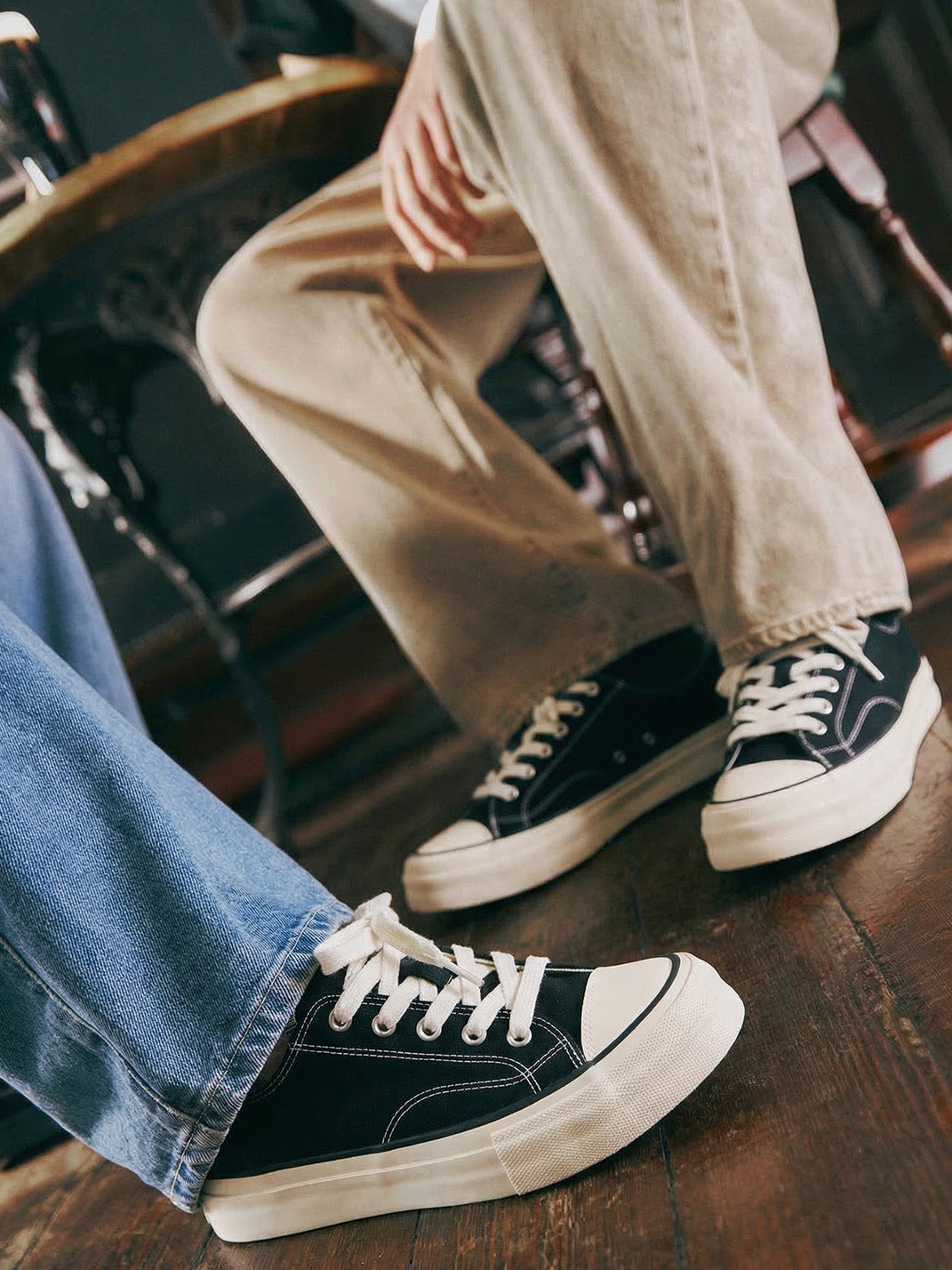 Vulcanized Canvas Platform Low-Top Sneakers - View 3