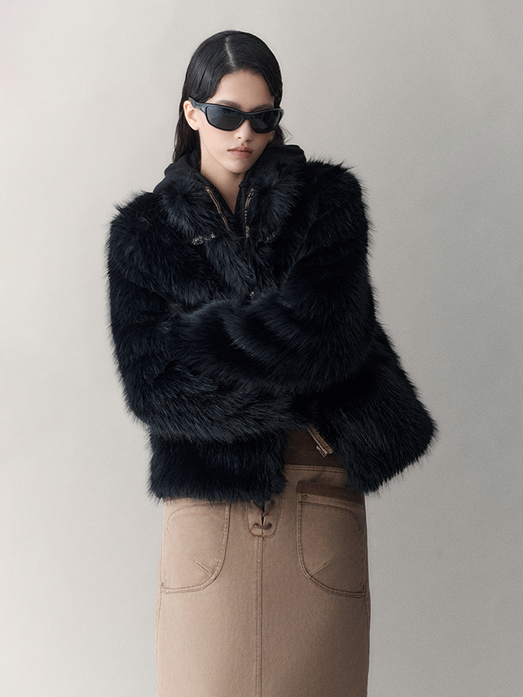 Luxury Fluffy High-End Fur Jacket - chiclara