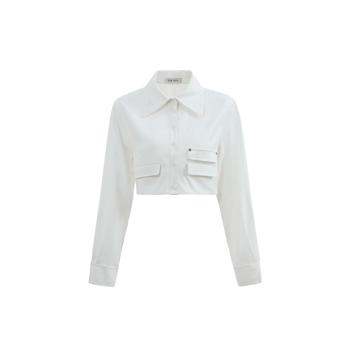 White Multi-Pocketed Shirt - chiclara