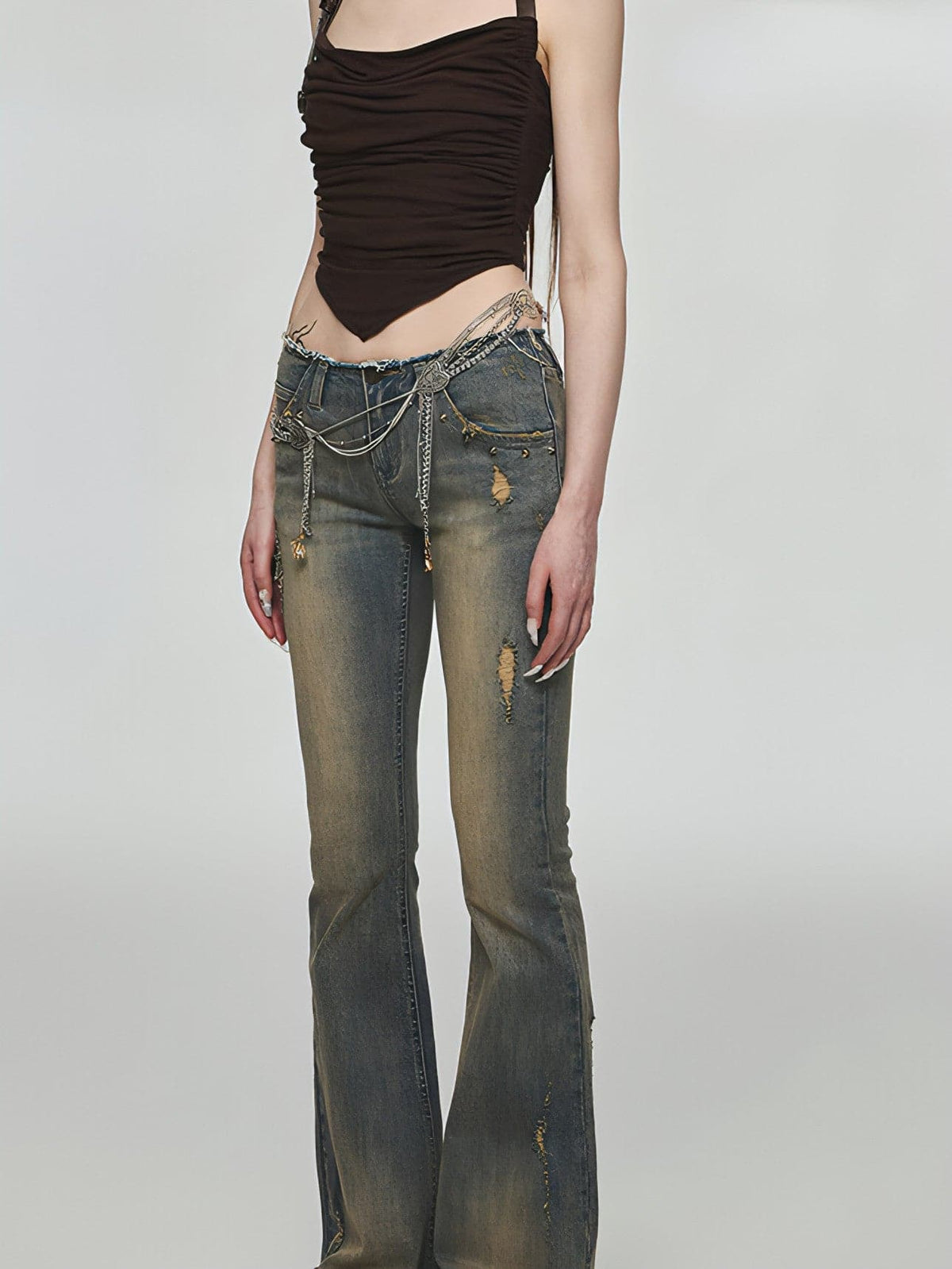 Classic High-Waist Straight Denim Pants main image 0