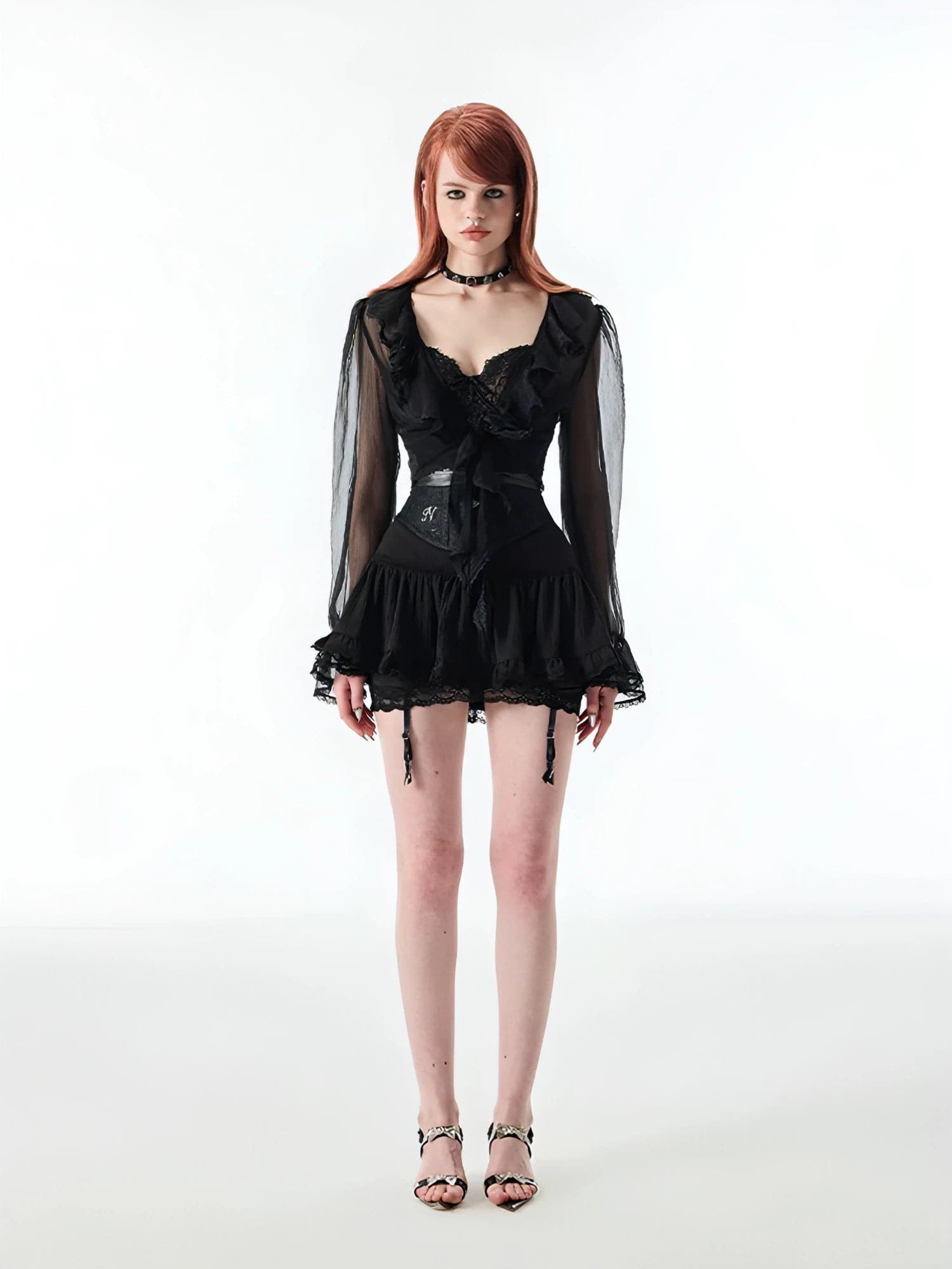1Jinn White & Black Lace Edge Mini Skirt - chiclara