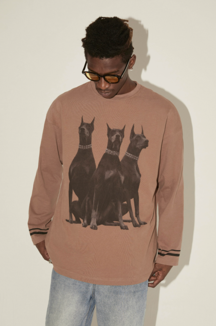 Bold Doberman Graphic Tee - chiclara