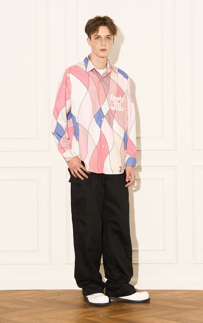 Vibrant Multi-Color Block Long Sleeve Shirt - chiclara
