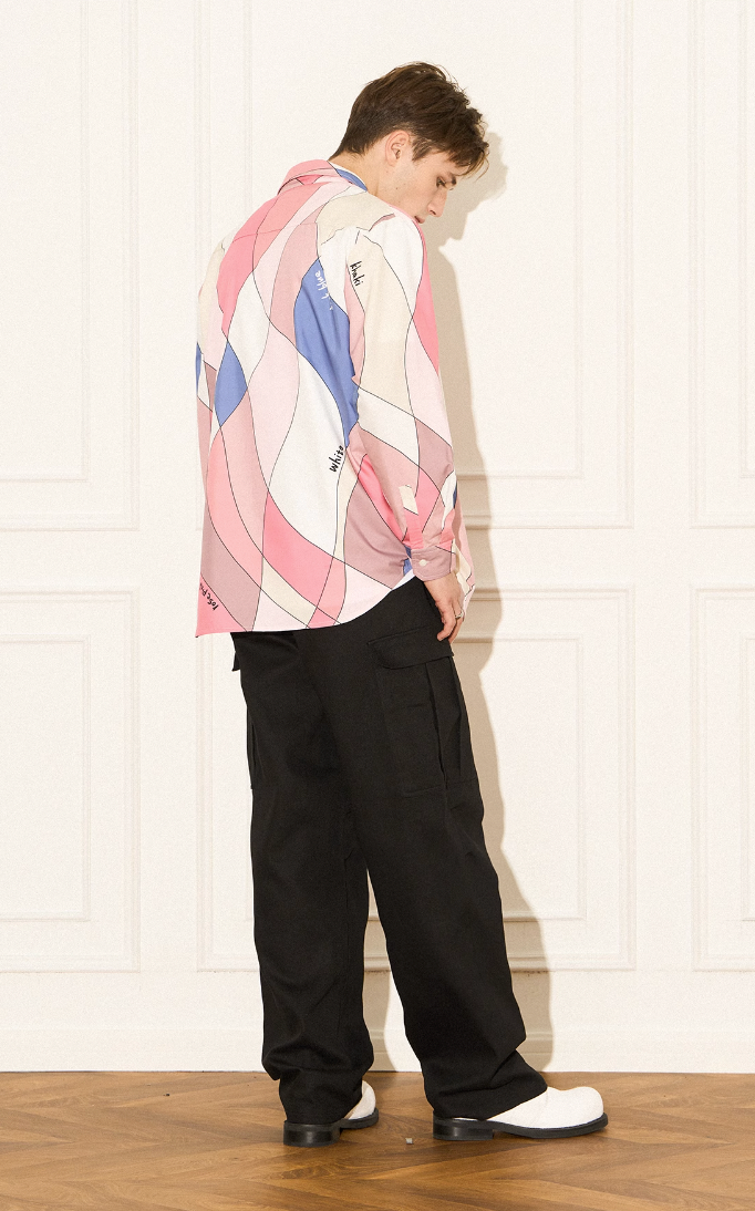 Vibrant Multi-Color Block Long Sleeve Shirt - chiclara