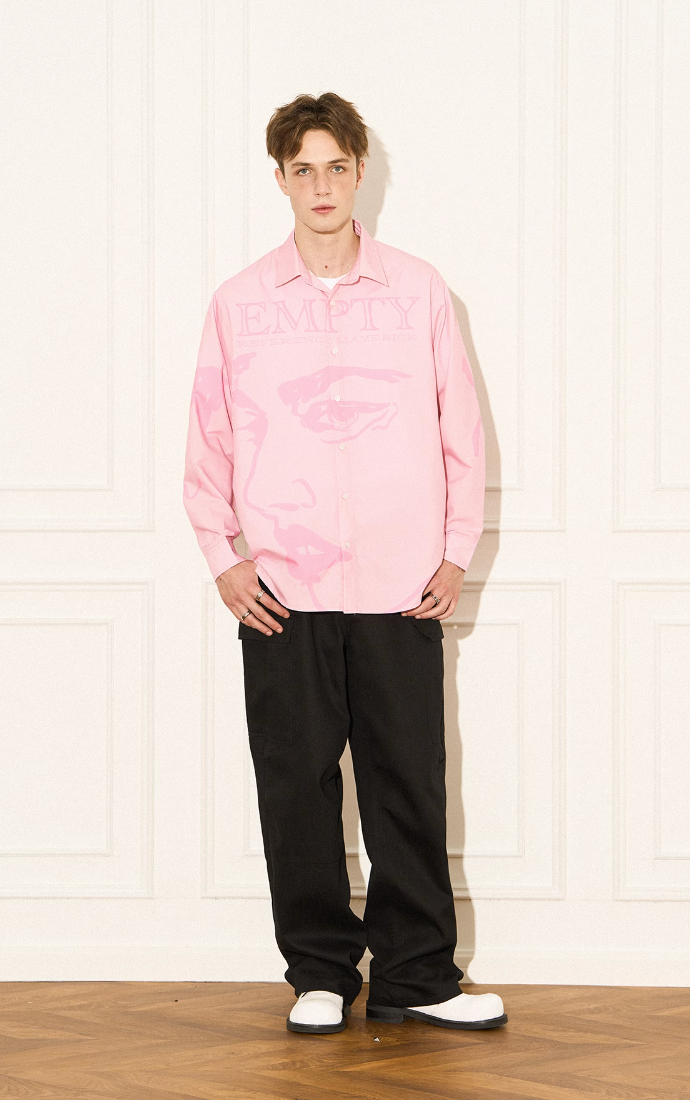 Artistic Pink Portrait Long Sleeve Shirt - chiclara