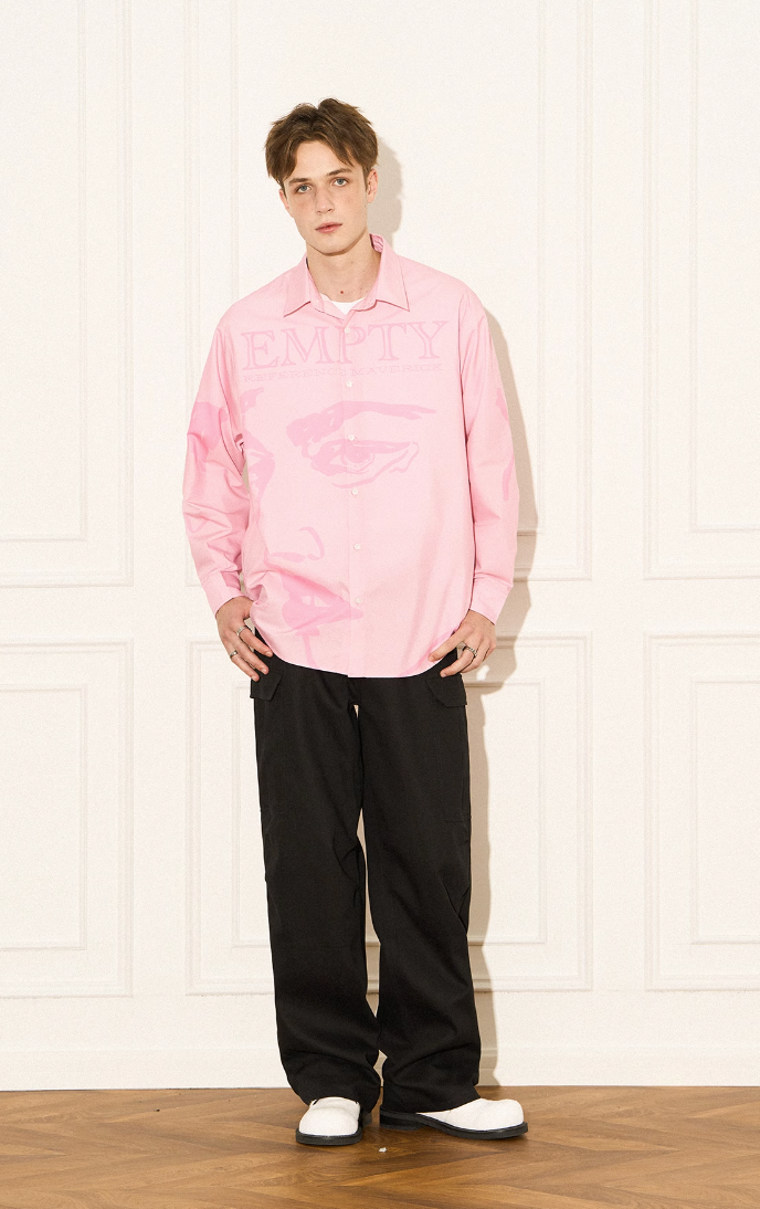 Artistic Pink Portrait Long Sleeve Shirt - chiclara