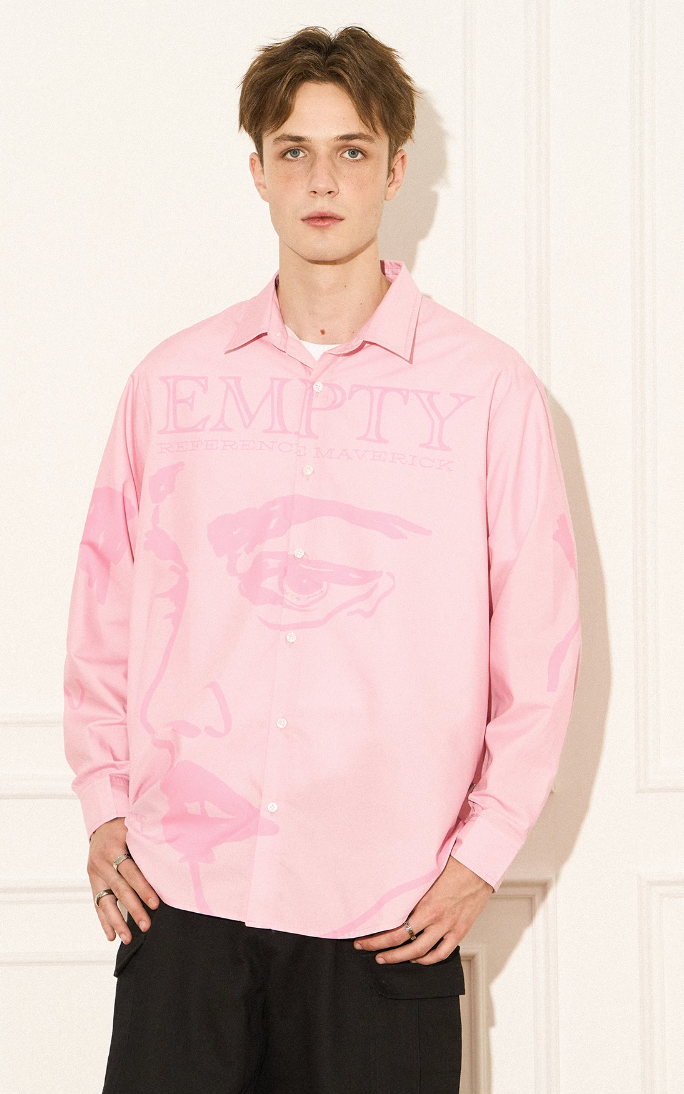 Artistic Pink Portrait Long Sleeve Shirt - chiclara