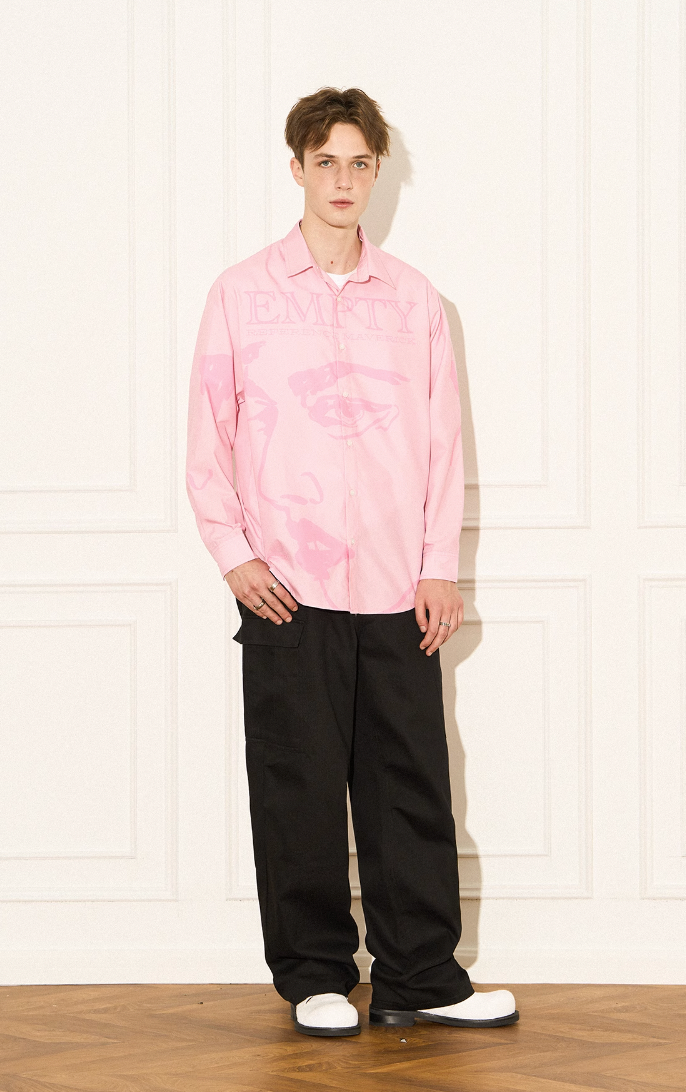 Artistic Pink Portrait Long Sleeve Shirt - chiclara