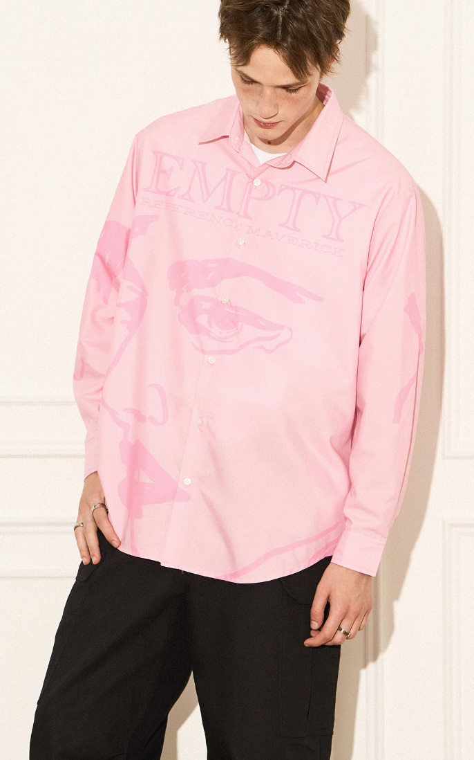 Artistic Pink Portrait Long Sleeve Shirt - chiclara