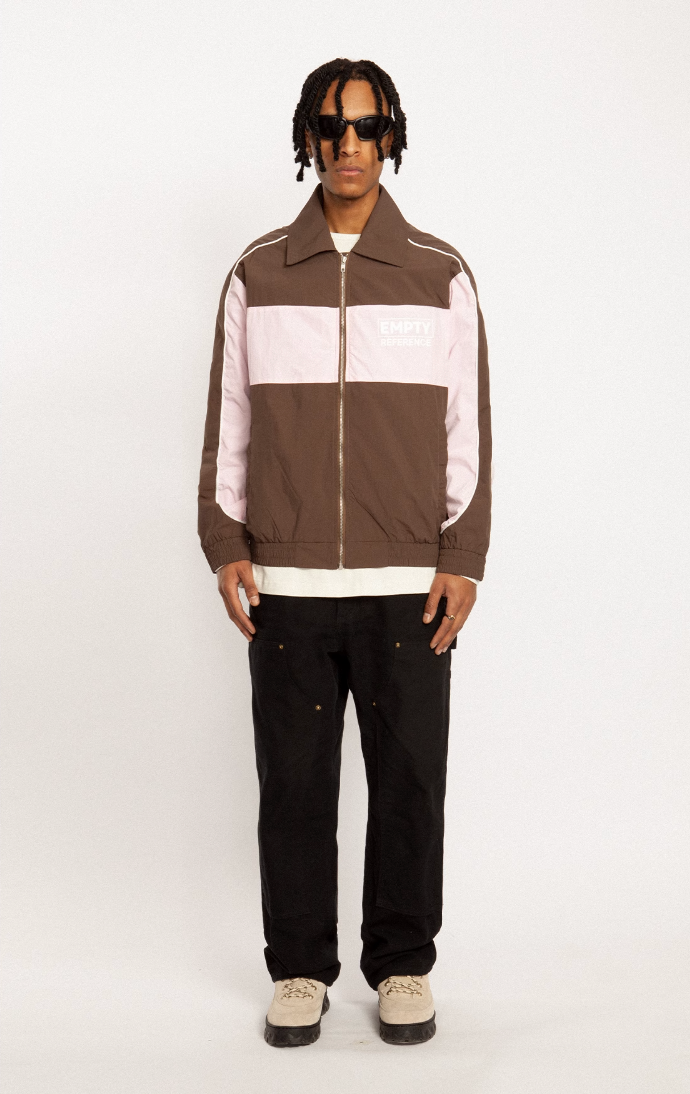 Patchwork Pink and Brown Sports Jacket - chiclara