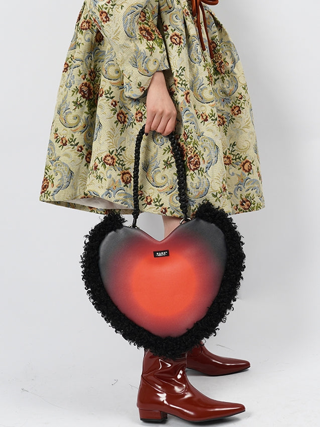 Heart Fur Handbag - chiclara