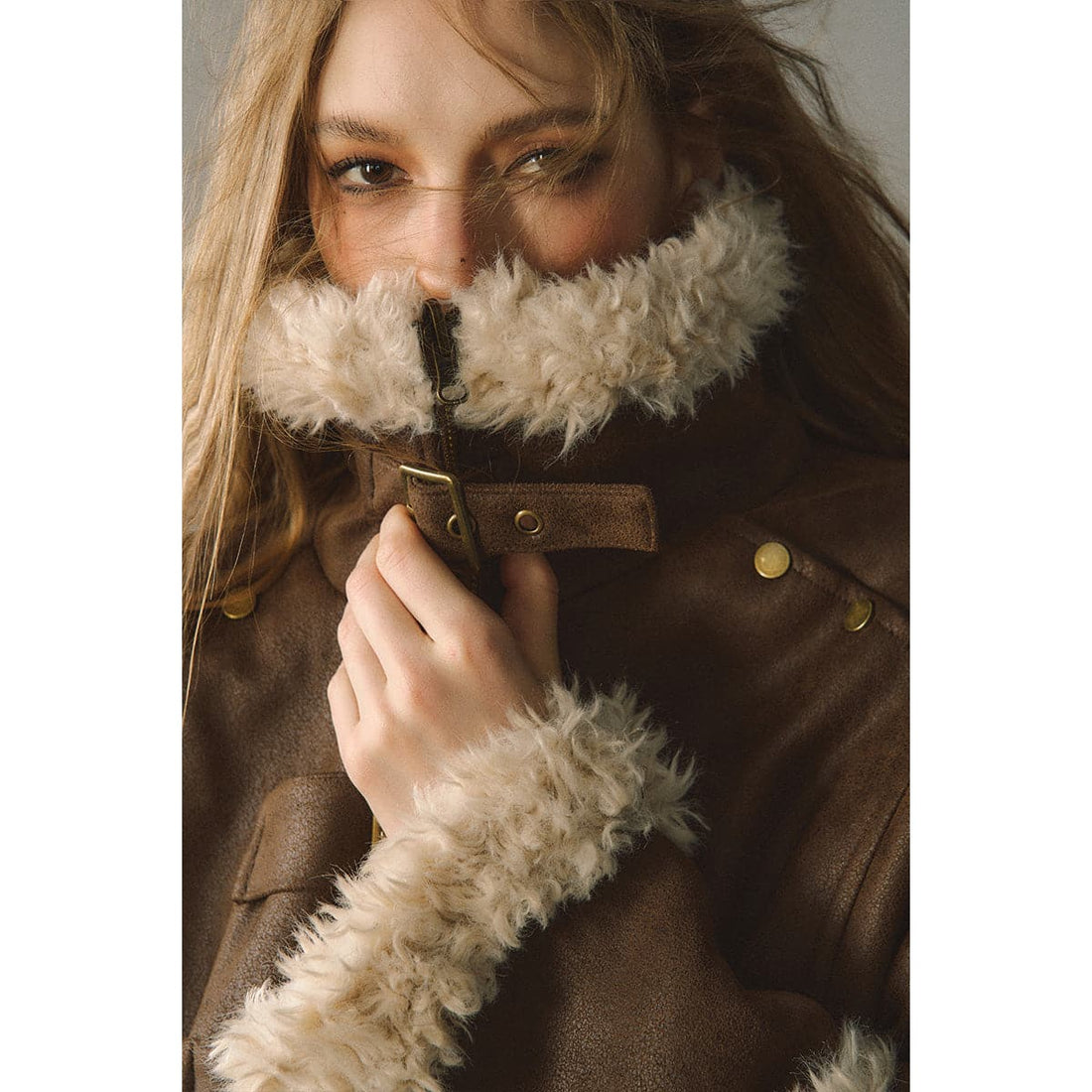 Suede Patchwork Fur Jacket (XS/S)